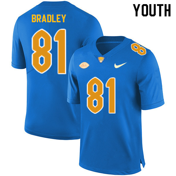 Youth #81 Jaden Bradley Pitt Panthers College Football Jerseys Sale-Royal